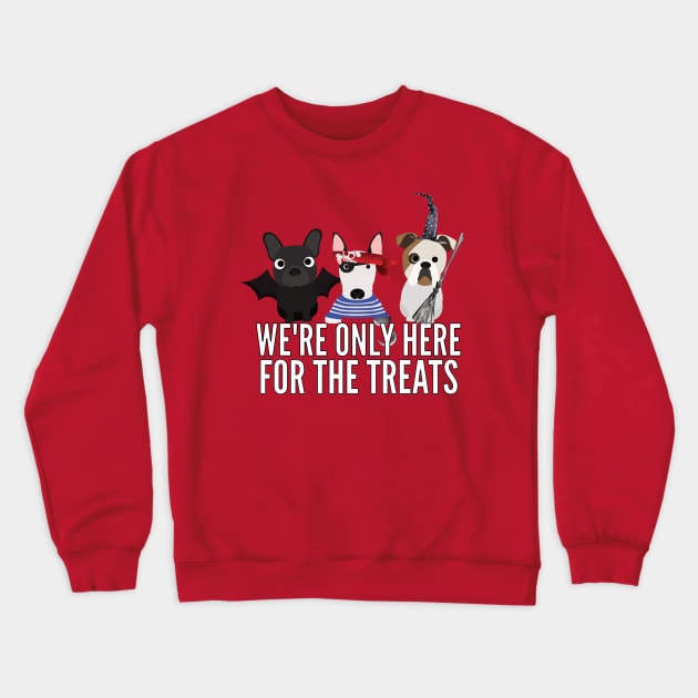 English Bull Terriers Halloween Trick or Treat Crewneck Sweatshirt by DoggyStyles
